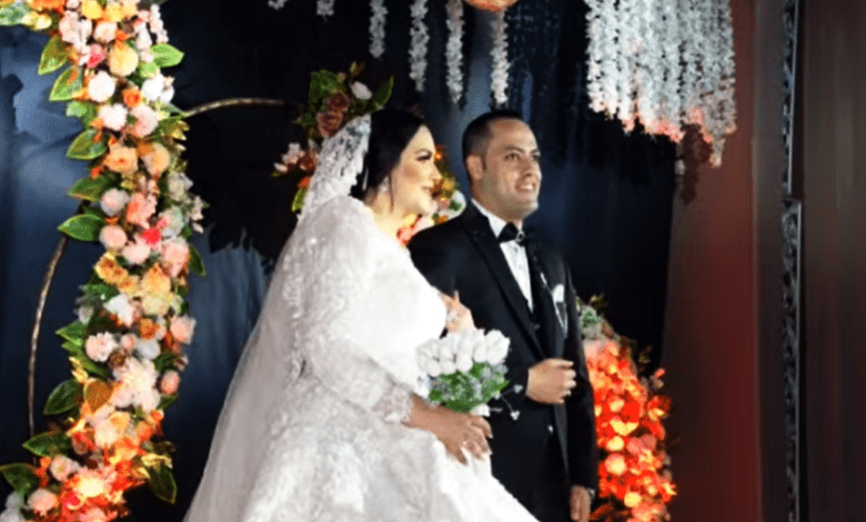 الدكتورة أفنان سويد والاستاذ أحمد طارق الشوربجي - العروسين